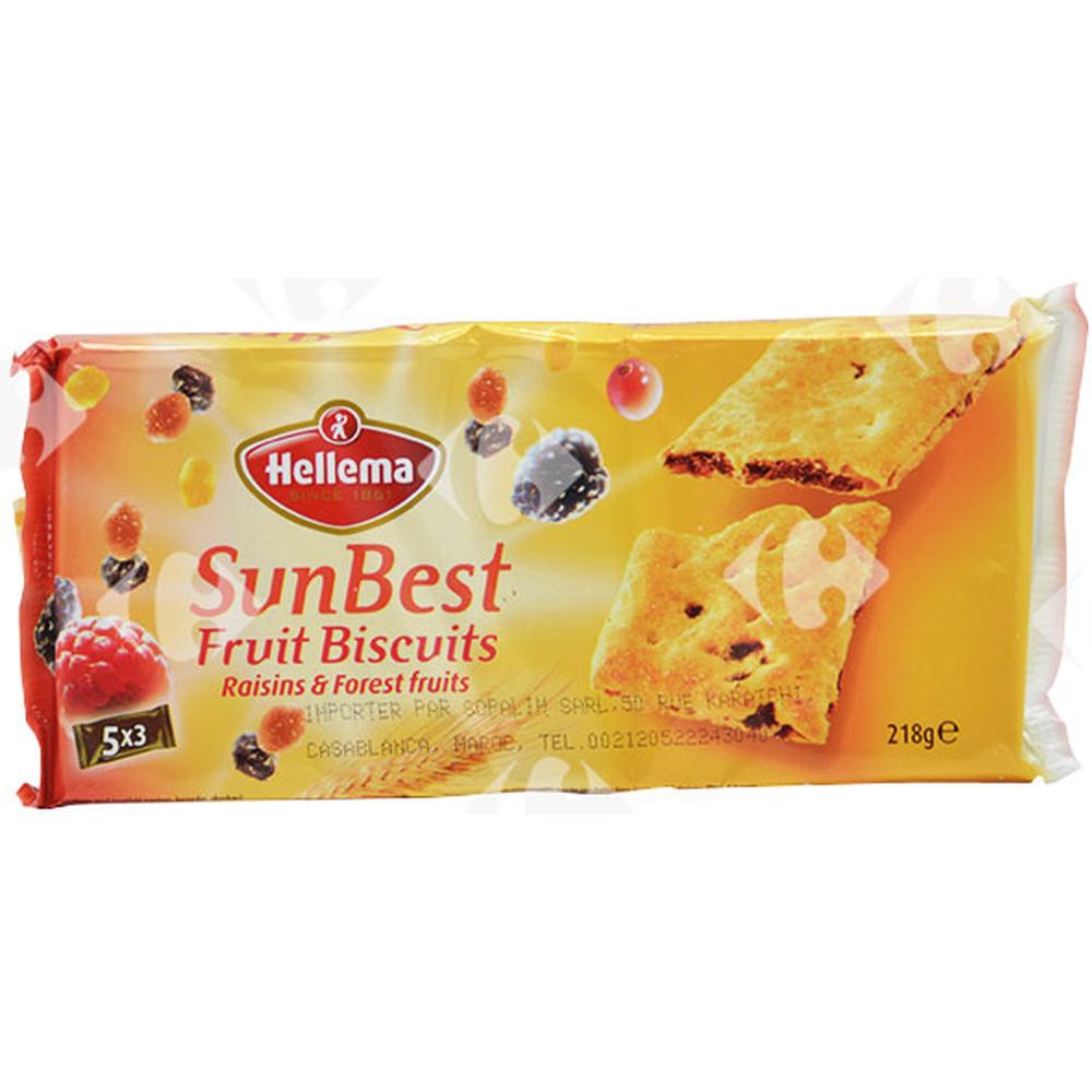 [664193] Biscuits Fruits des Bois Sunbest Hellema 218g.