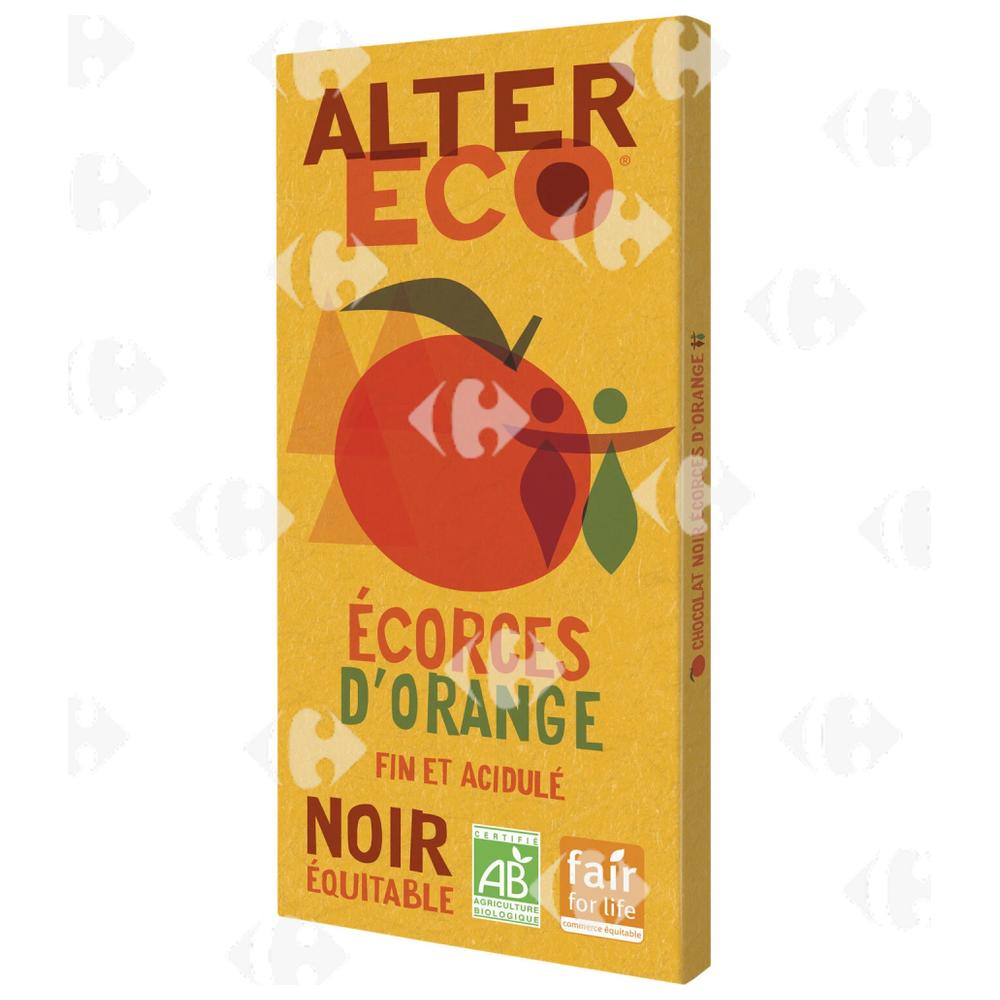 Tablette de Chocolat Bio Noir aux Écorces d'Orange Alter Eco 100g