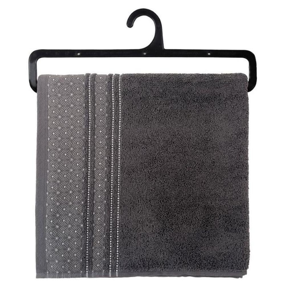 [710718] Drap de Douche Gris Foncé Tex Home 70x140 cm