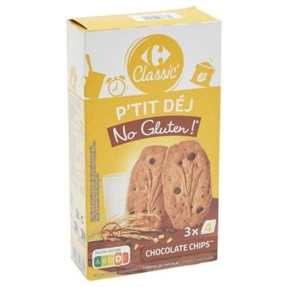 Biscuit Petit Déjeuner Pépites Chocolat sans Gluten Carrefour 150g