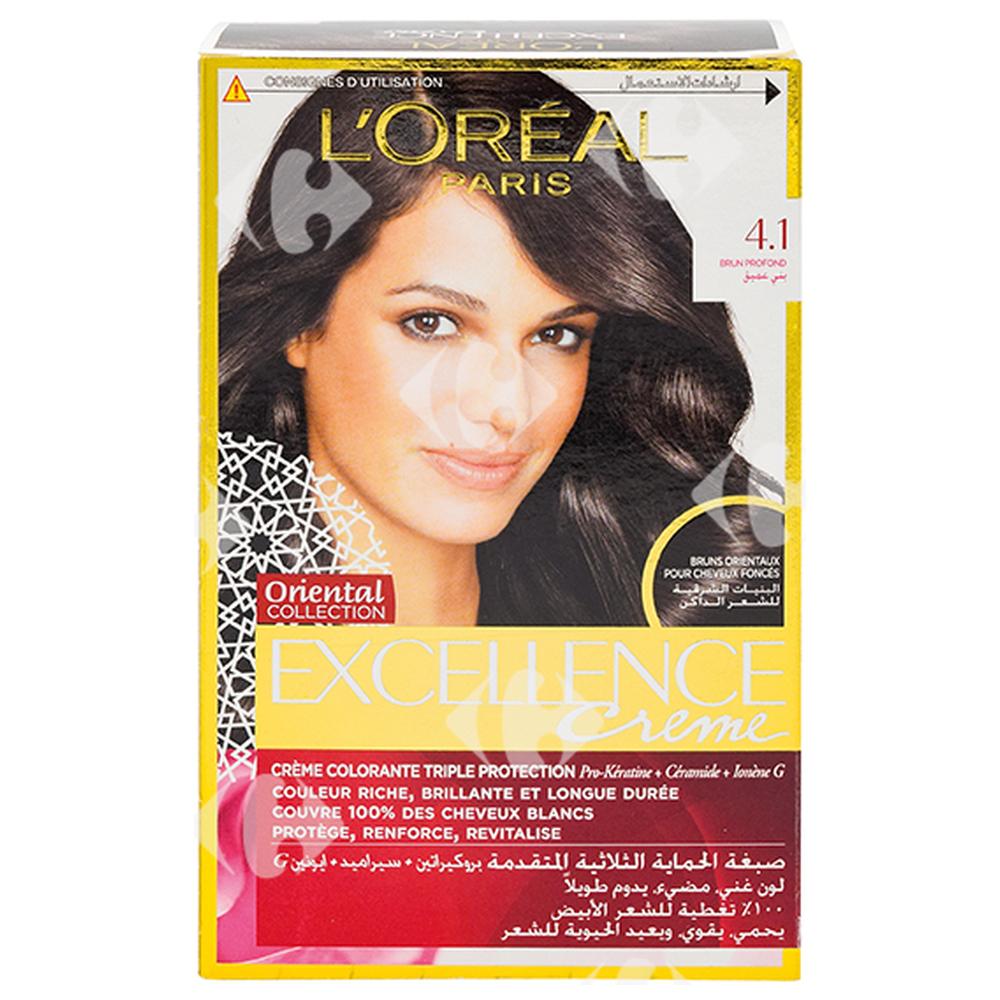 [567929] Coloration Crème Brun Profond 4,1 Excellence.