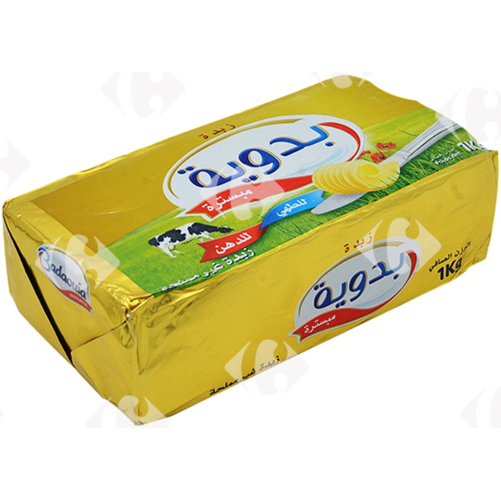 Beurre Doux sans Sel Badaouia Bloc 1kg.