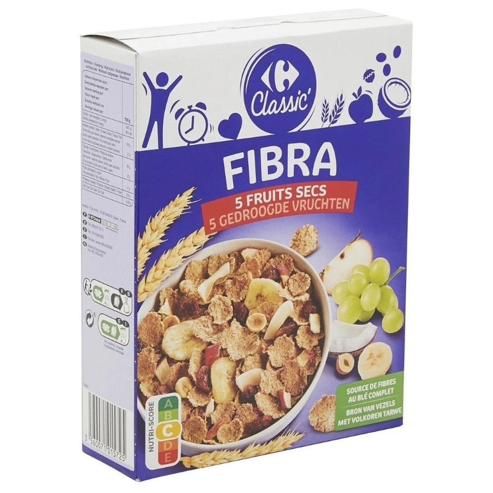 [704368] Céréales Fruit et Fibre Carrefour Classic 500g