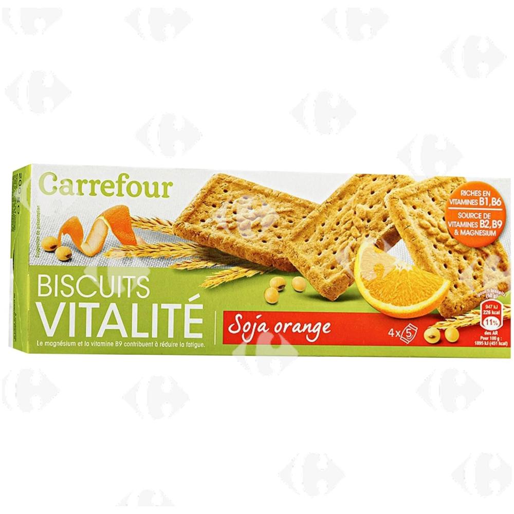 Biscuits Vitalité Soja Orange Carrefour Bio 200g