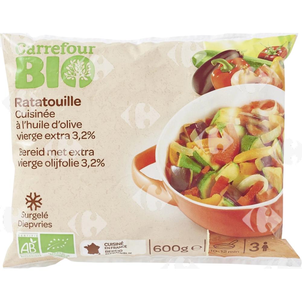 Légumes Cuisinés Bio Ratatouille Carrefour Bio 600g.