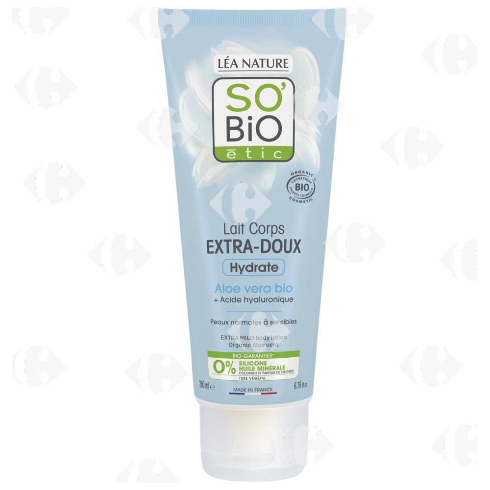 Lait Hydratant Extra-Doux Corps à l'Aloe Vera Bio So'Bio 200ml