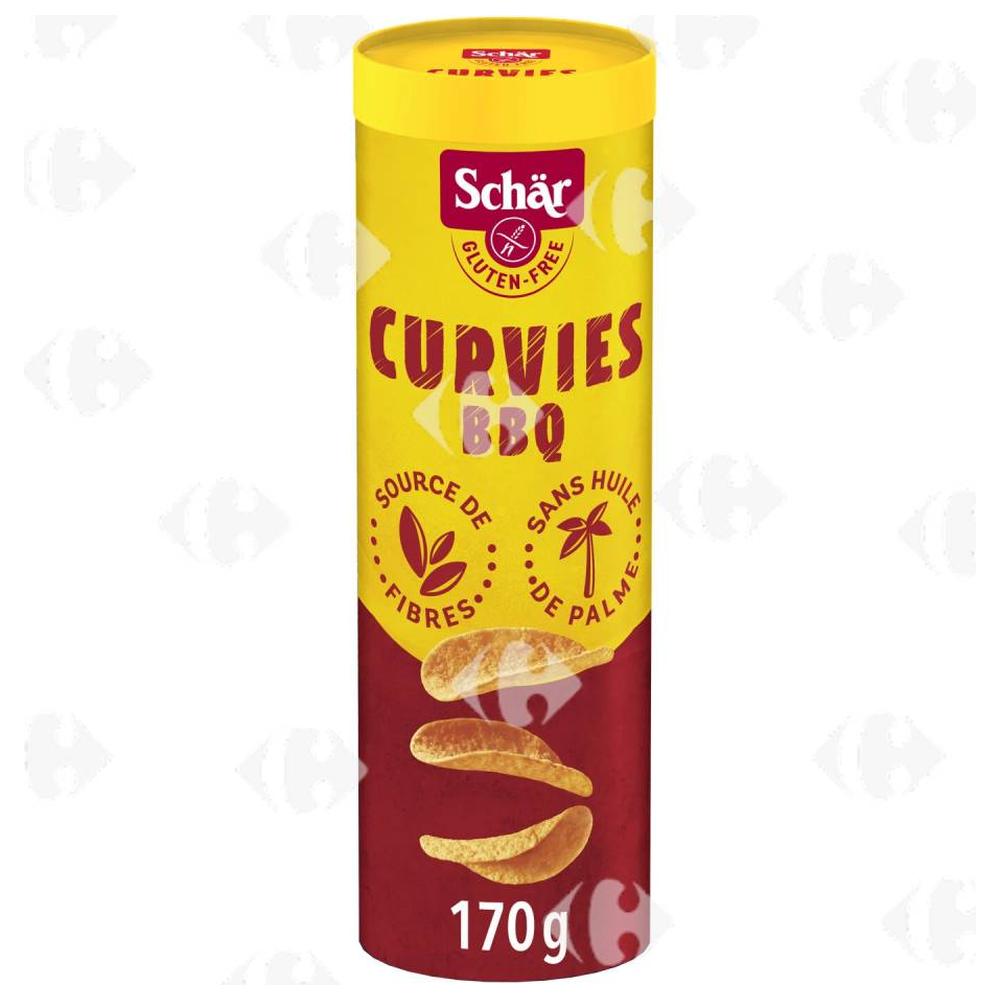 Chips Tuiles Curvies BBQ Sans Gluten Schär 170g.