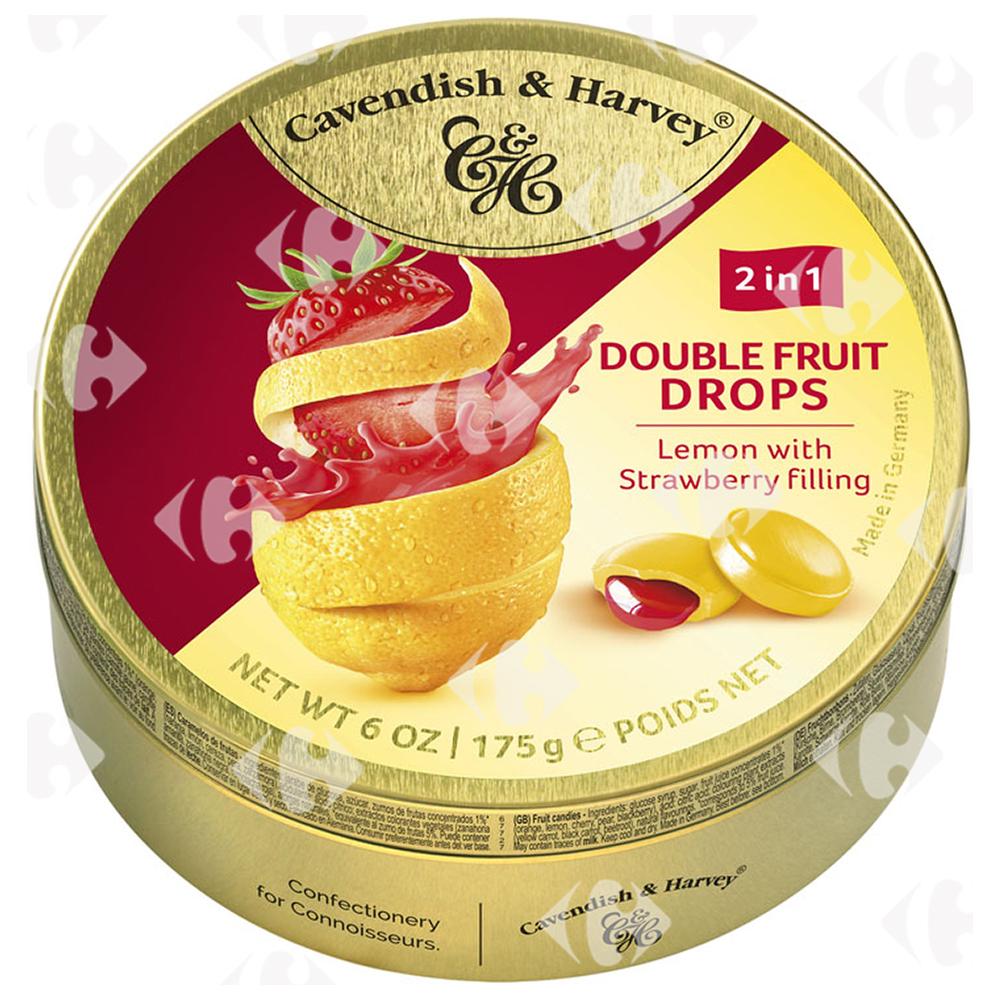 Bonbons aux Agrumes Fraise et Citron Cavendish & Harvey 175g