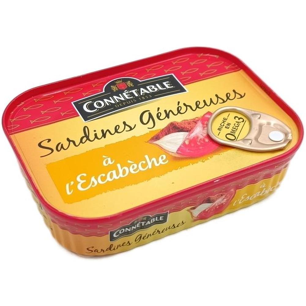 Sardines Généreuses à la Sauce Escabèche Connétable 140g.