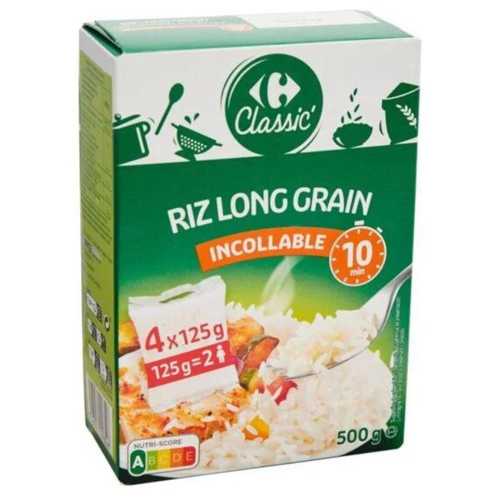Riz Long Grain Incollable 10 Min Carrefour Classic 4x125g