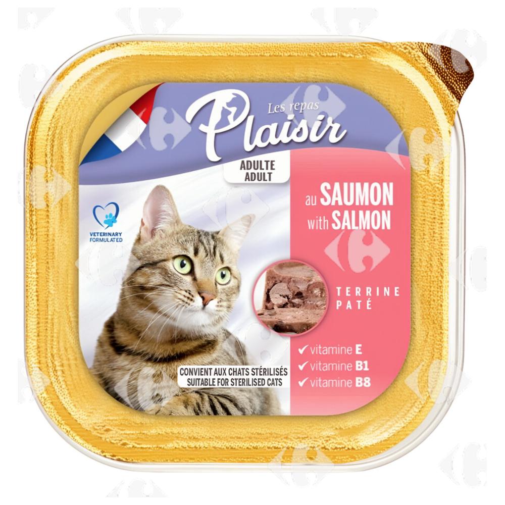 Pâtée Chat Adulte Saumon Plaisir 100g