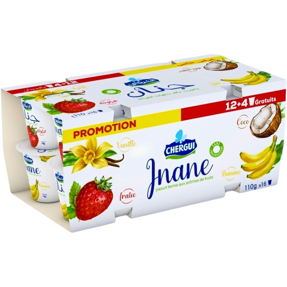 [523208] Le Panier Yaourt Jnane Chergui 12 Pots + 4 Gratuits 110g