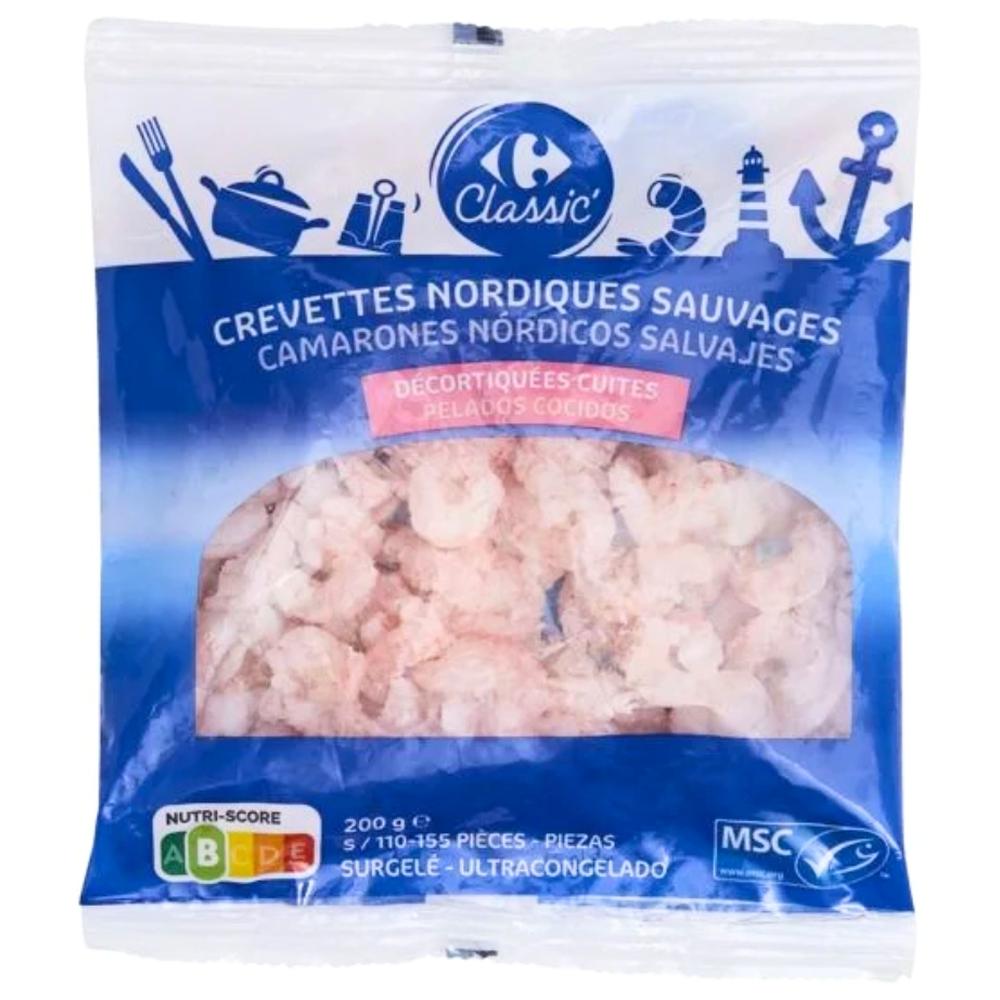 Crevettes Décortiquées Cuites Carrefour Classic 200g