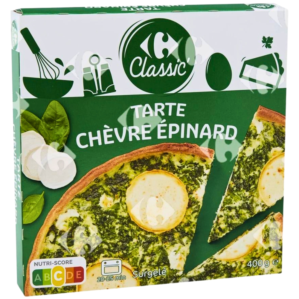 Tarte Chèvre Épinards Carrefour 400g