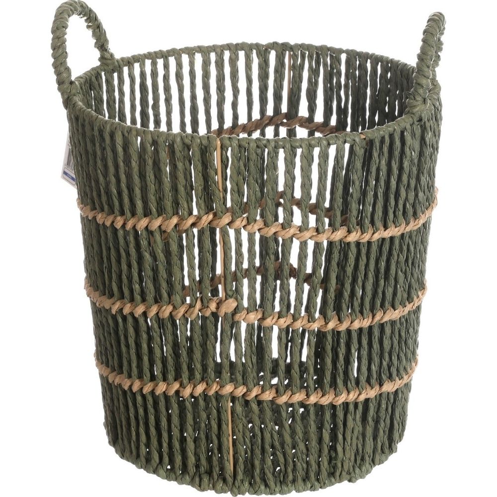 [732040] Panier Rond Haut Ouvert Vert Kasa 25x25cm