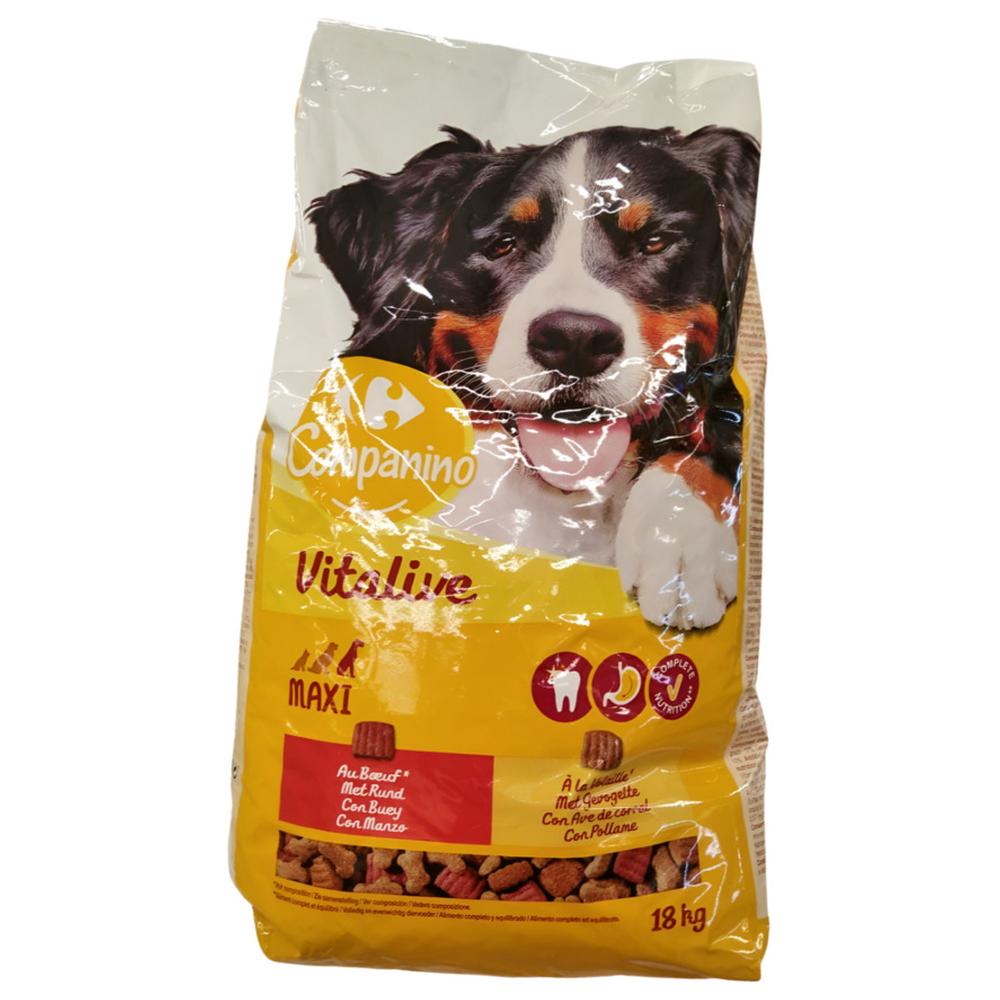 [530839] Croquettes pour Chien Adulte Maxi au Bœuf & Volaille Carrefour 18kg