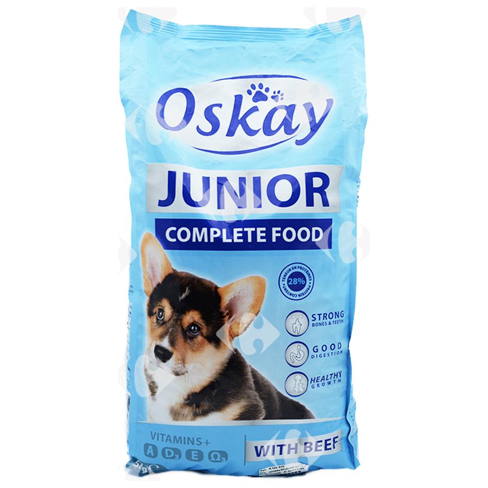 Croquettes au Bœuf pour Chiens Junior Oskay 5kg