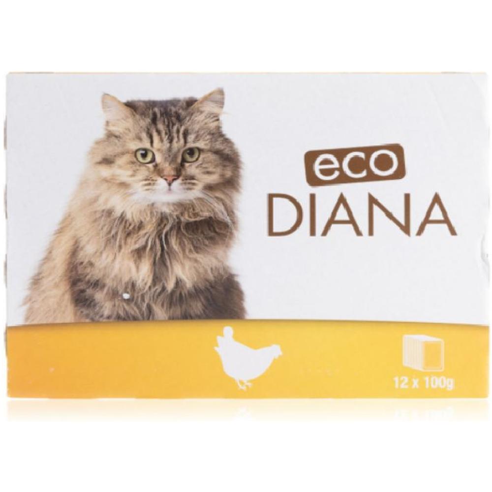 Pochons Pour Chat au Poulet Eco Diana 12x100g