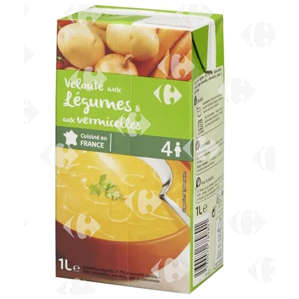 Soupe Légumes et Vermicelles Carrefour 1L.