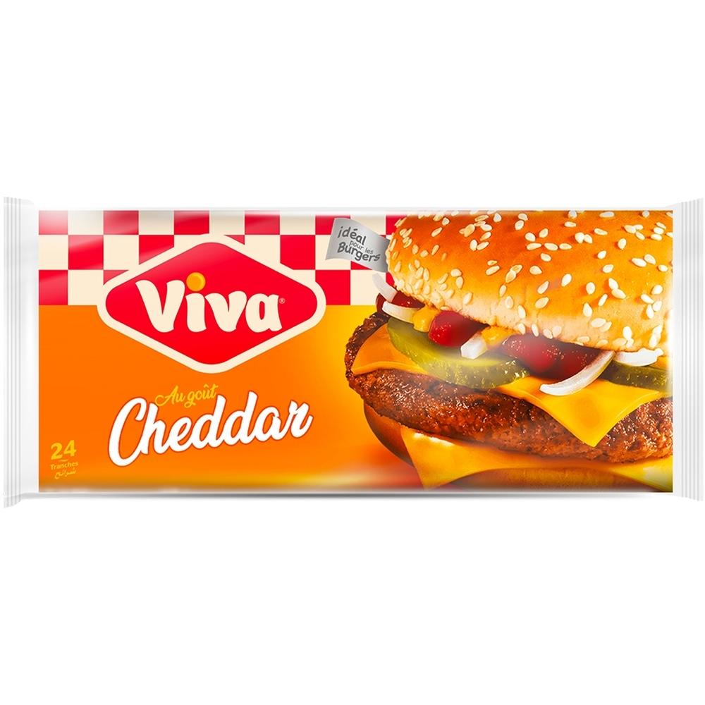 Fromage Tranches Cheddar Viva 24 tranches