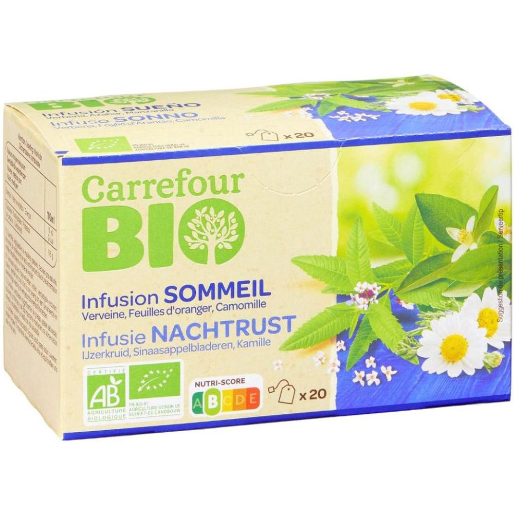 [723714] Infusion Sommeil Carrefour Bio 20 sachets 30g
