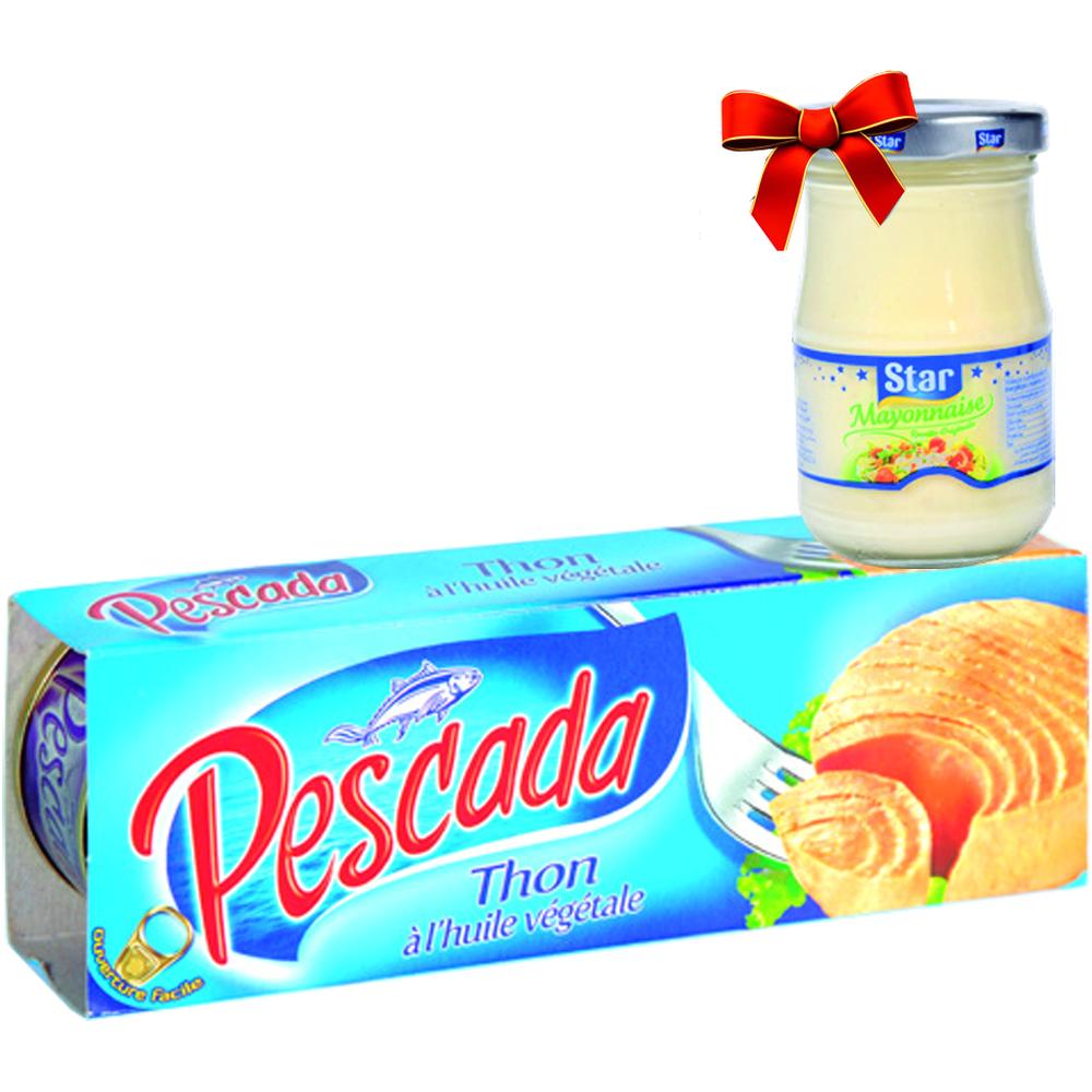 Lot Thon Tripack à l’Huile Végétale Pescada + Mayonnaise 10,50cl