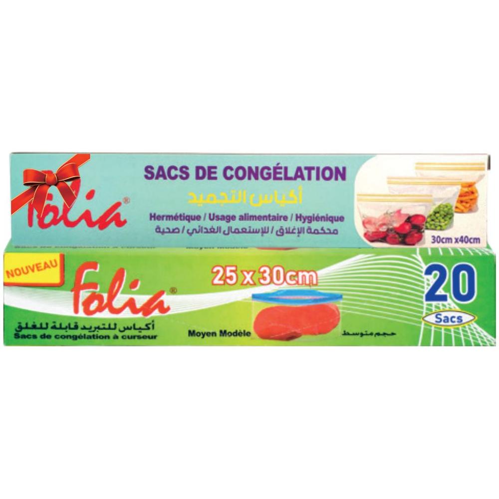 Sac Congélation Folia de 20 unités+ Sac Congélation Gratuit