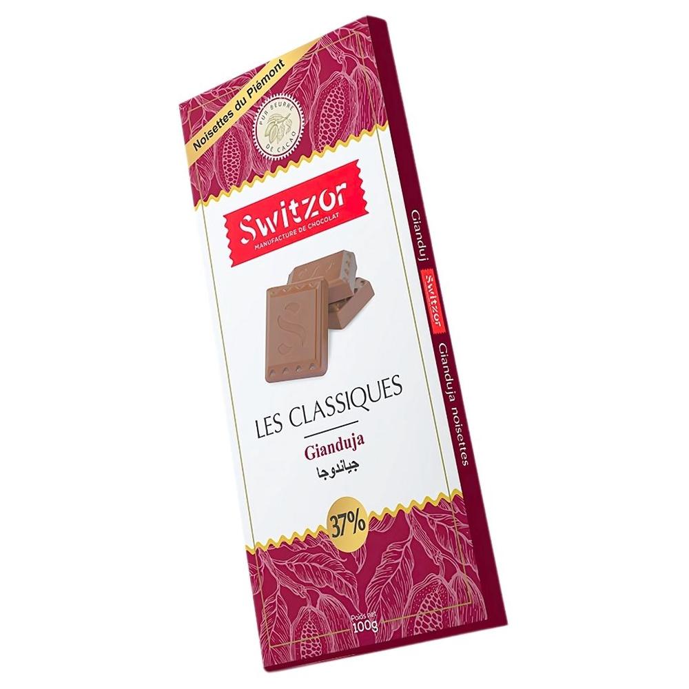 [731947] Tablette Chocolat Noir 37% Aux Noisettes Switzor 100g
