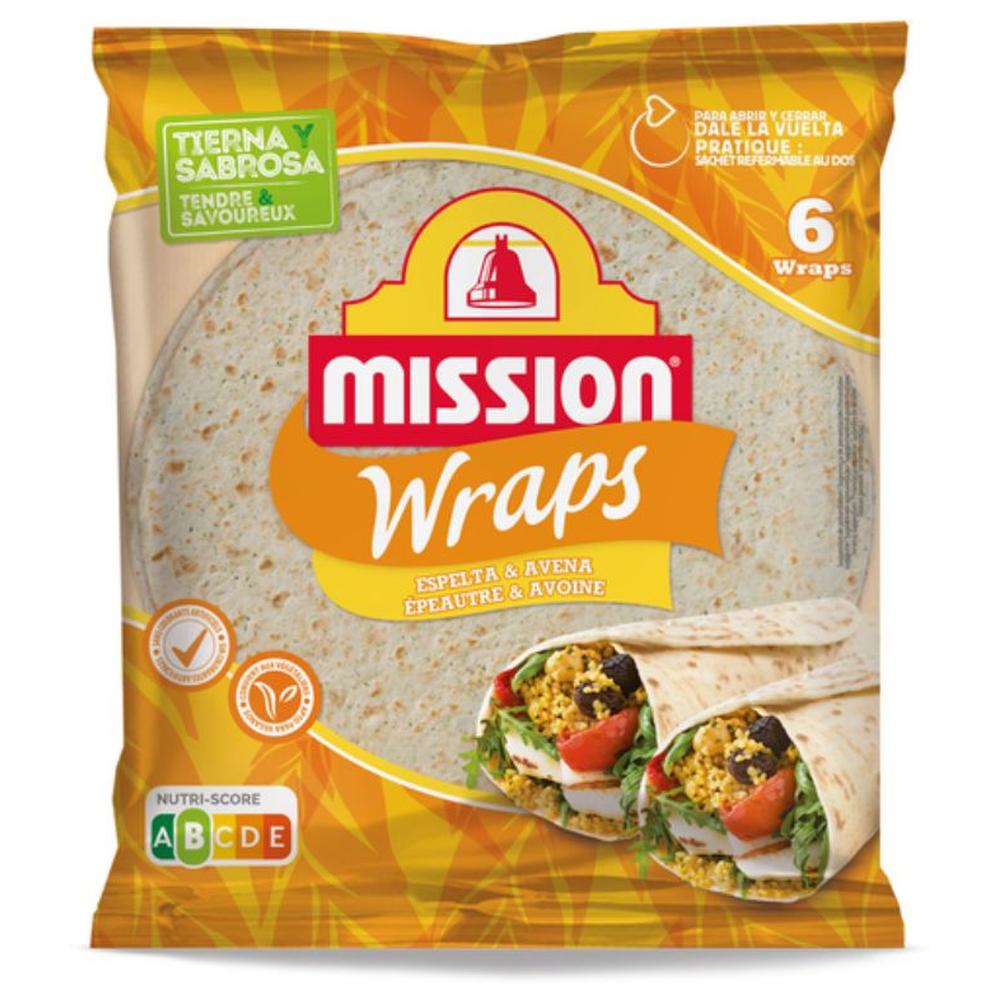 Tortillas Wraps Avoine Mission 6 unités 370g