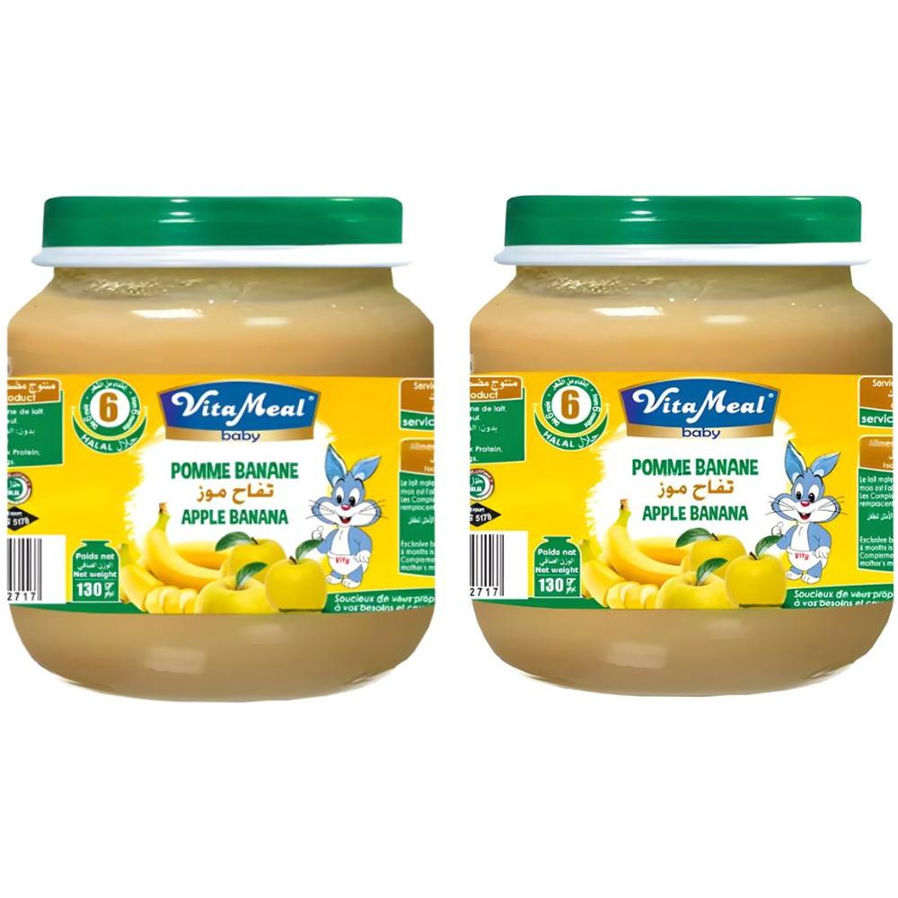 [716771] Compote De Pomme Banane Vitameal 2X120G