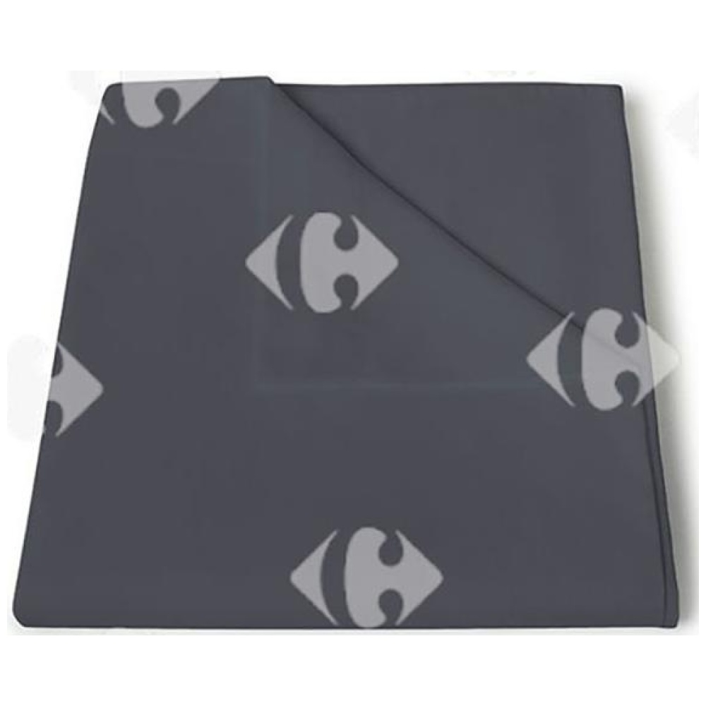 [685014] Drap Plat en Microfibre Gris Carbone 100% Cotonelle Richbond 240x270cm