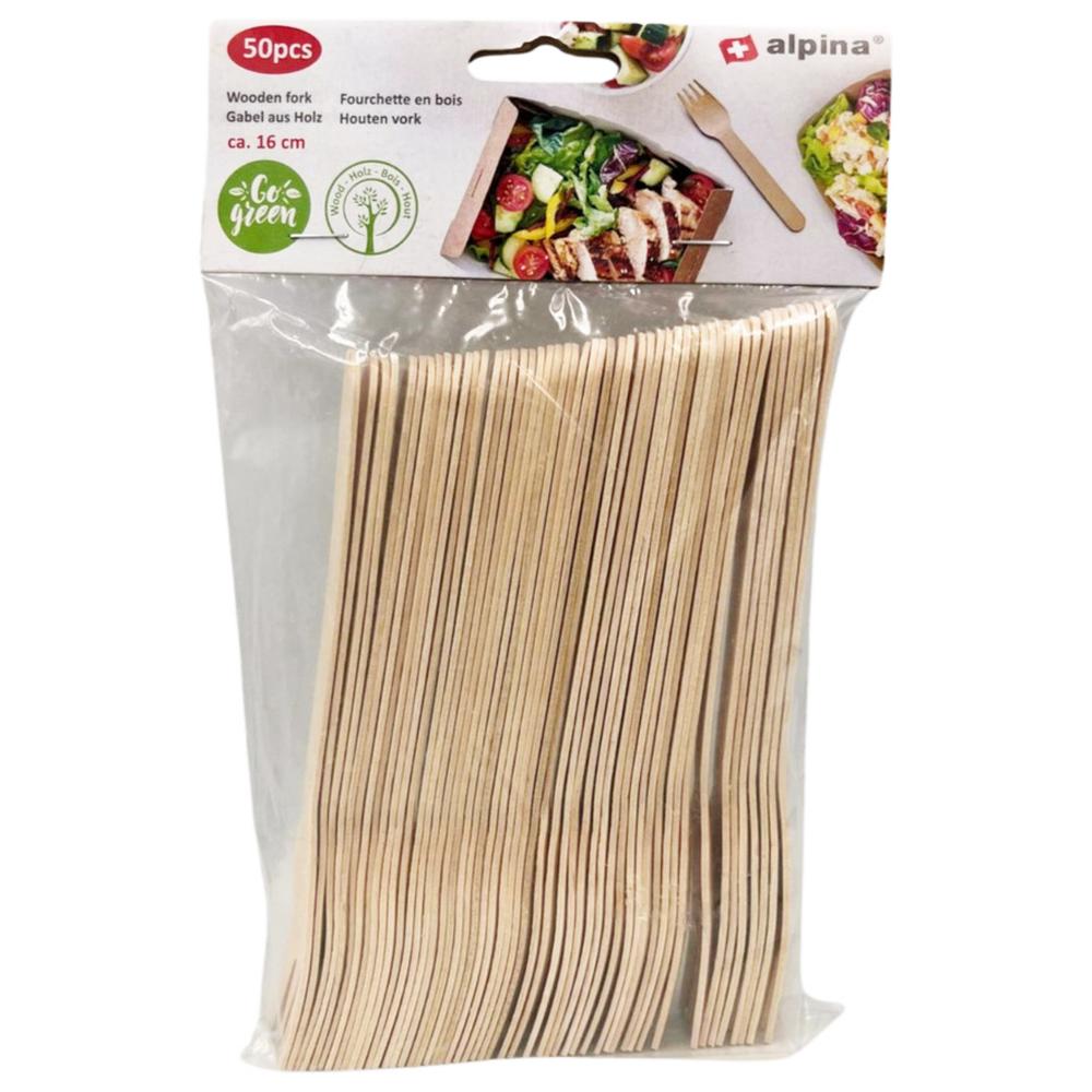 [686397] Fourchette en Bois 16cm 50 unités.