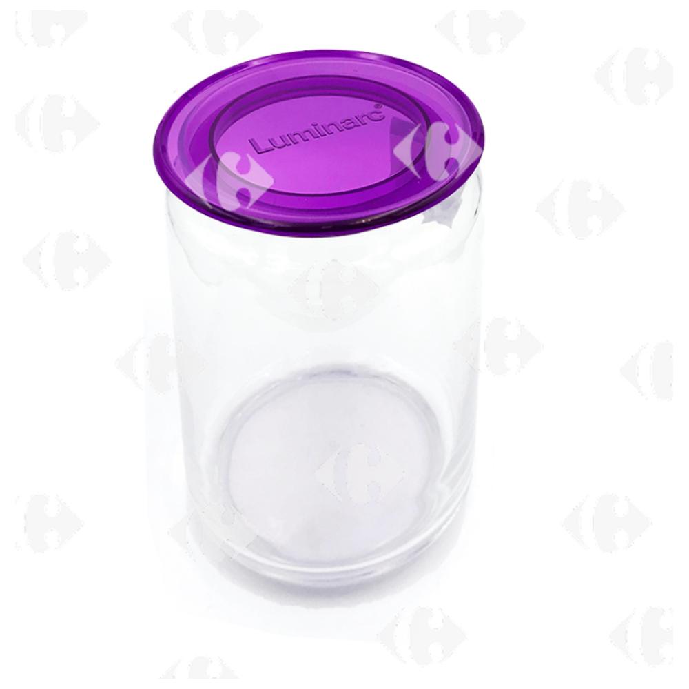 Bocal Hermétique en Verre avec Couvercle Violet Luminarc 1L.