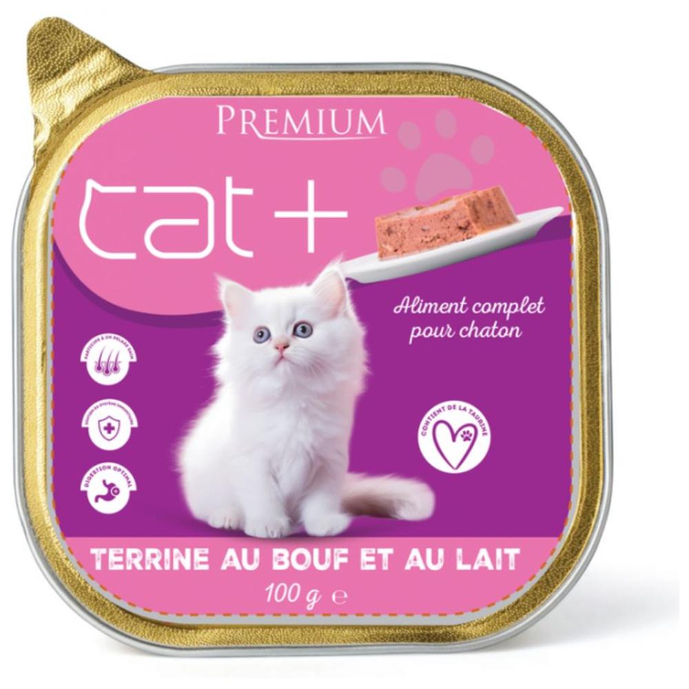 Pâté Bœuf et Lait pour Chat Cat Plus 100g