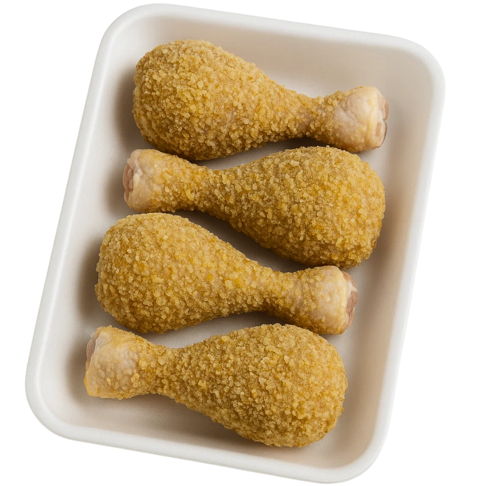 Pilons de Poulet Panés Nature en Barquette 500g