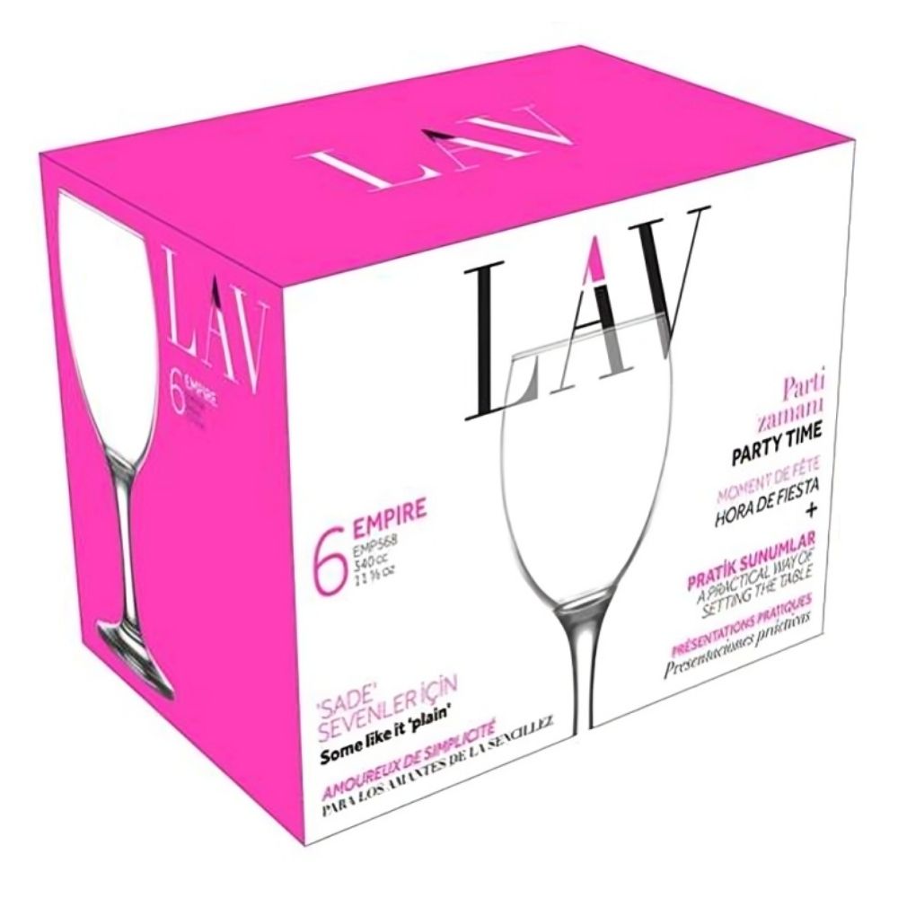 Lot de 6 Verres à Vin Empire 340ml