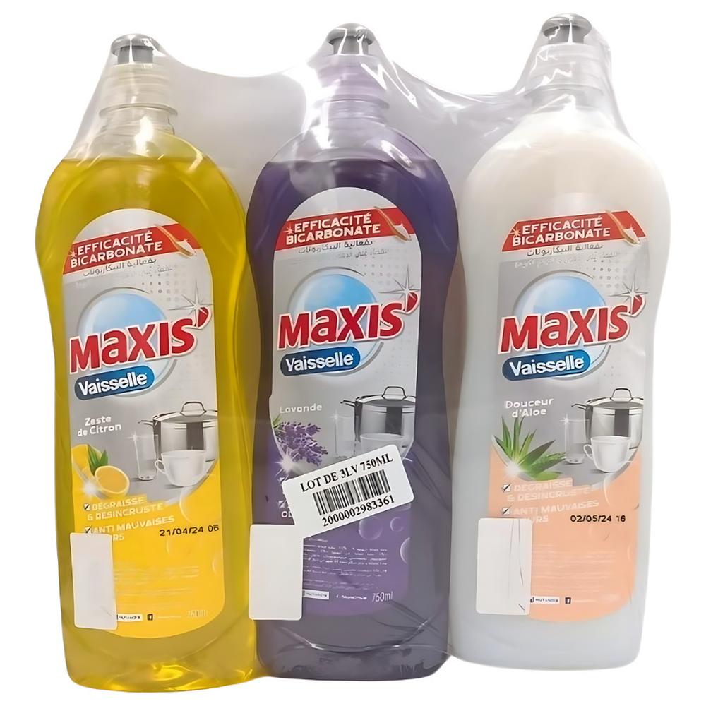 [626841] Lot 3 Liquides Vaisselle Maxis 750ml