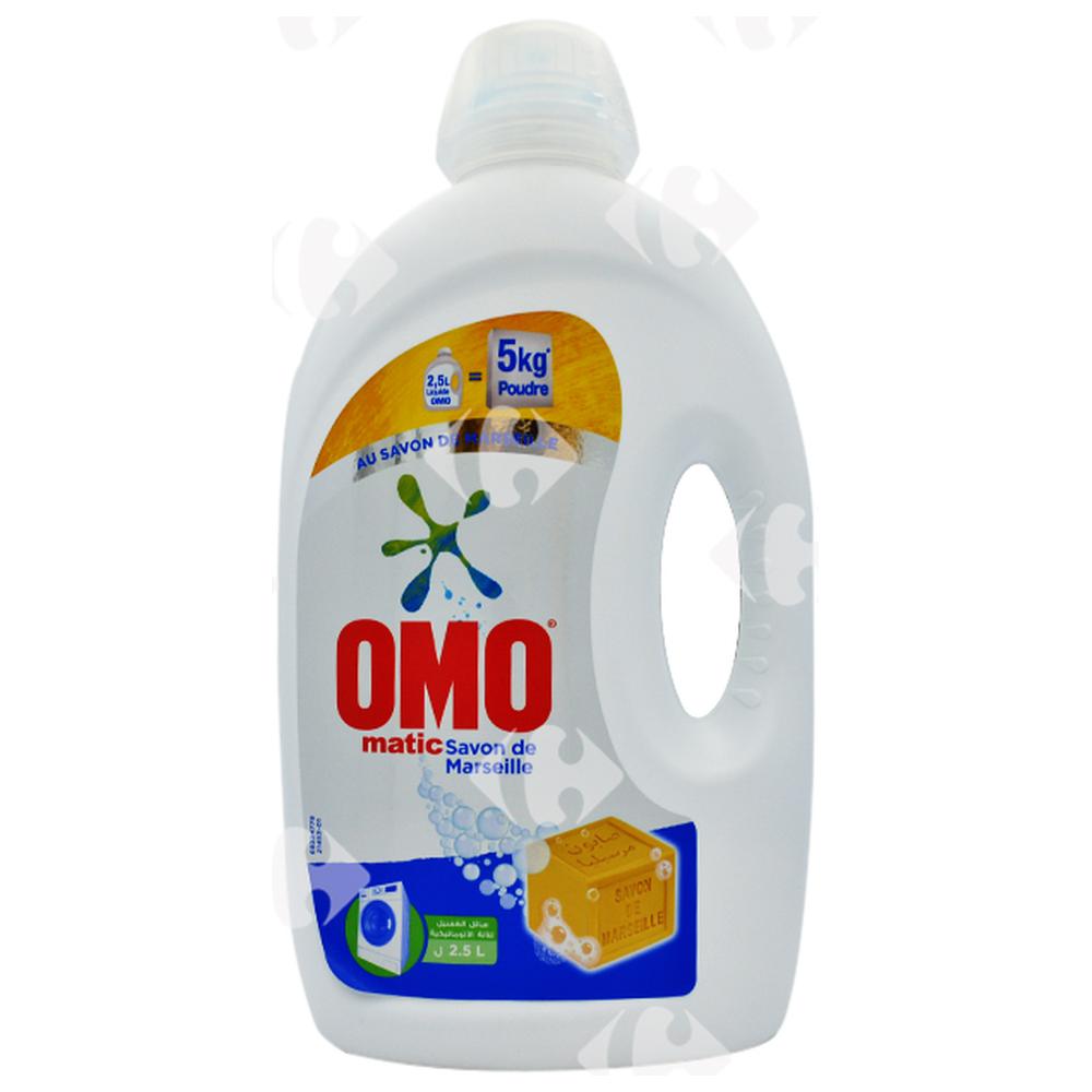 [661370] Détergent Lessive Liquide Savon De Marseille Omo Matic 2,5L.
