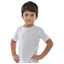 T-shirt Garçon à Manches Courtes Col Rond Blanc - 12 Ans