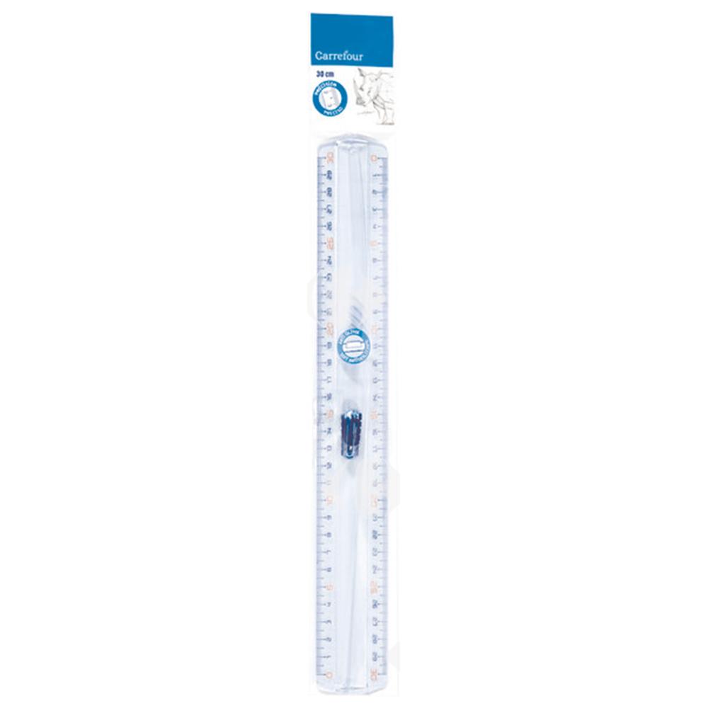 [367969] Règle Triple Décimètre Carrefour 30cm