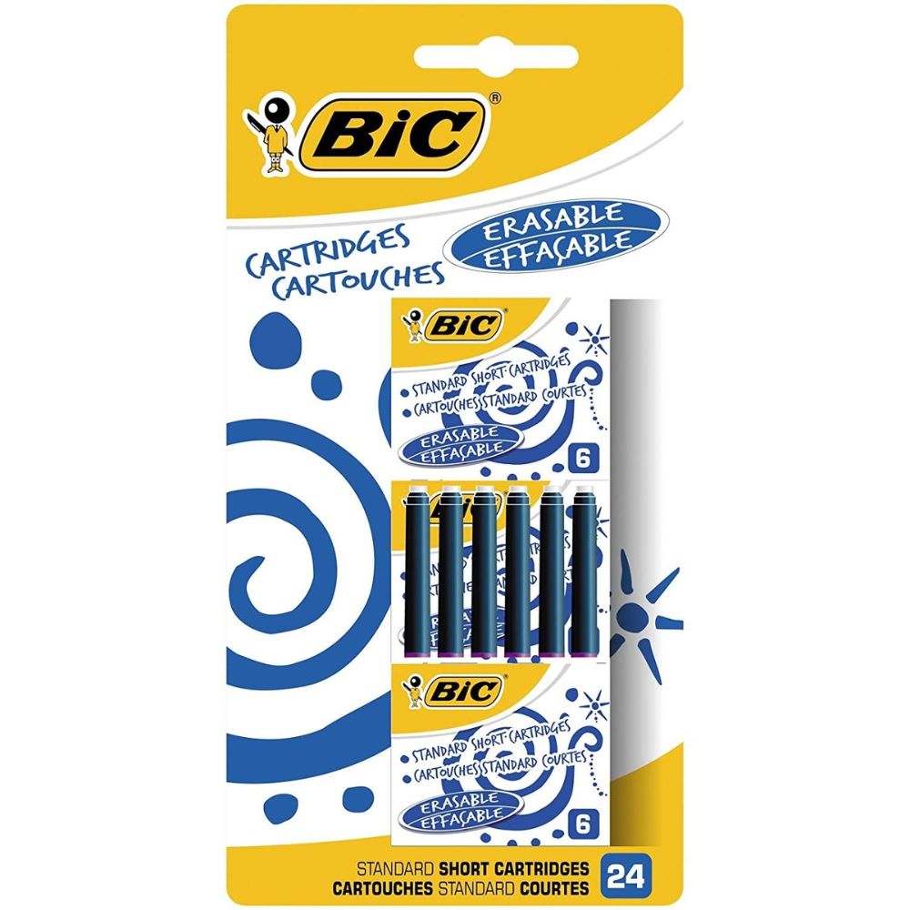 [152943] Boîte de Cartouches d'encre Bleu Bic 24 unités