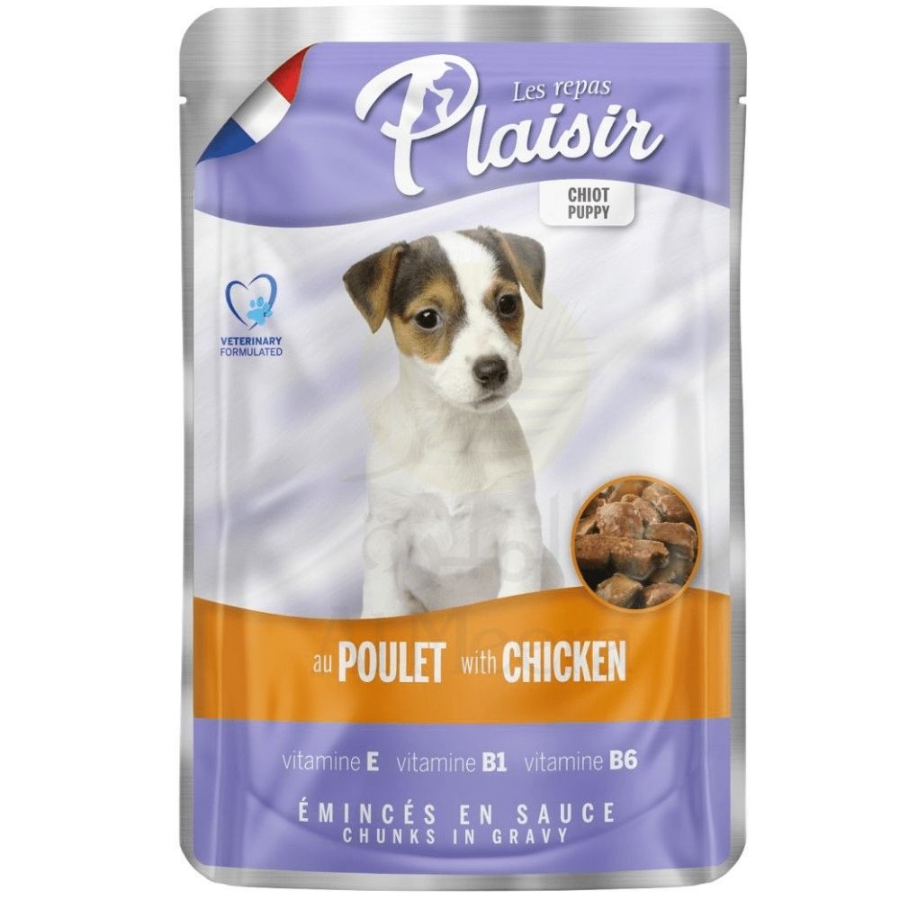 [693018] Pochons Chien Junior Poulet Plaisir 100G