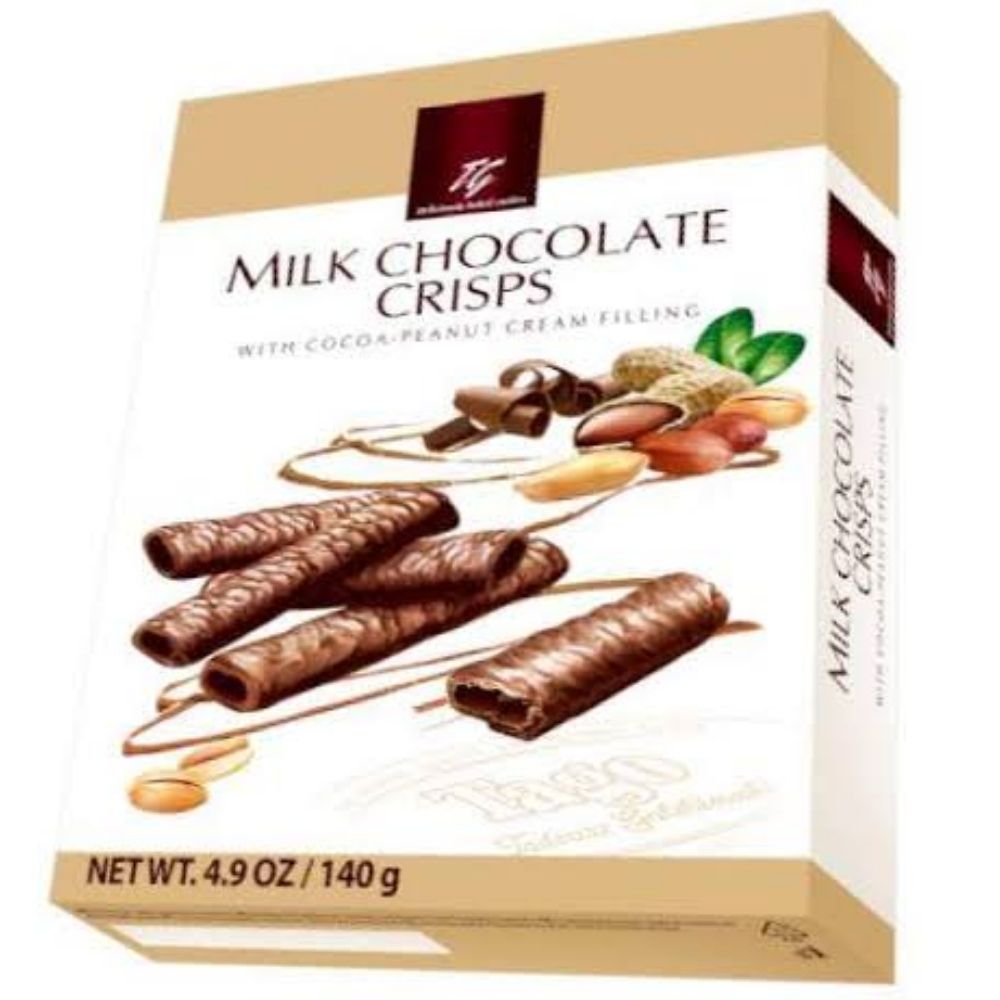 [721983] Crisps Chocolat Fourrés aux Noisettes Tago 140 g