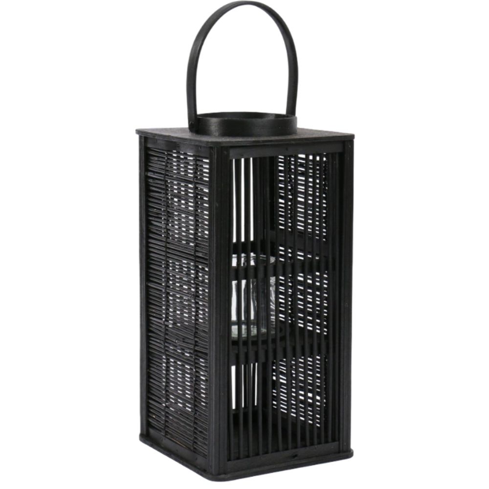 [693811] Lanterne Métal Noir Carrefour 15x15x32cm