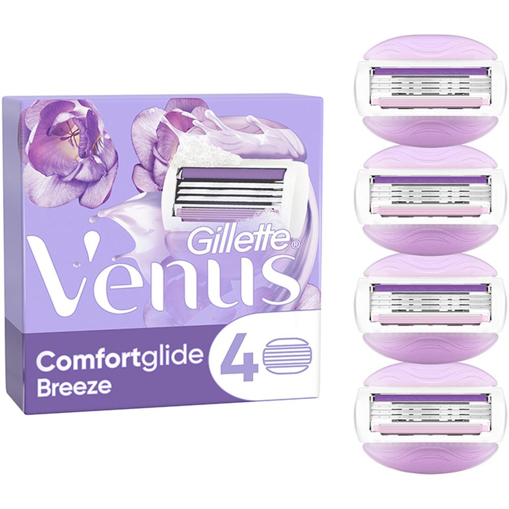 Recharges de lames de rasoir Comfort Glide Breeze Venus 4 unités