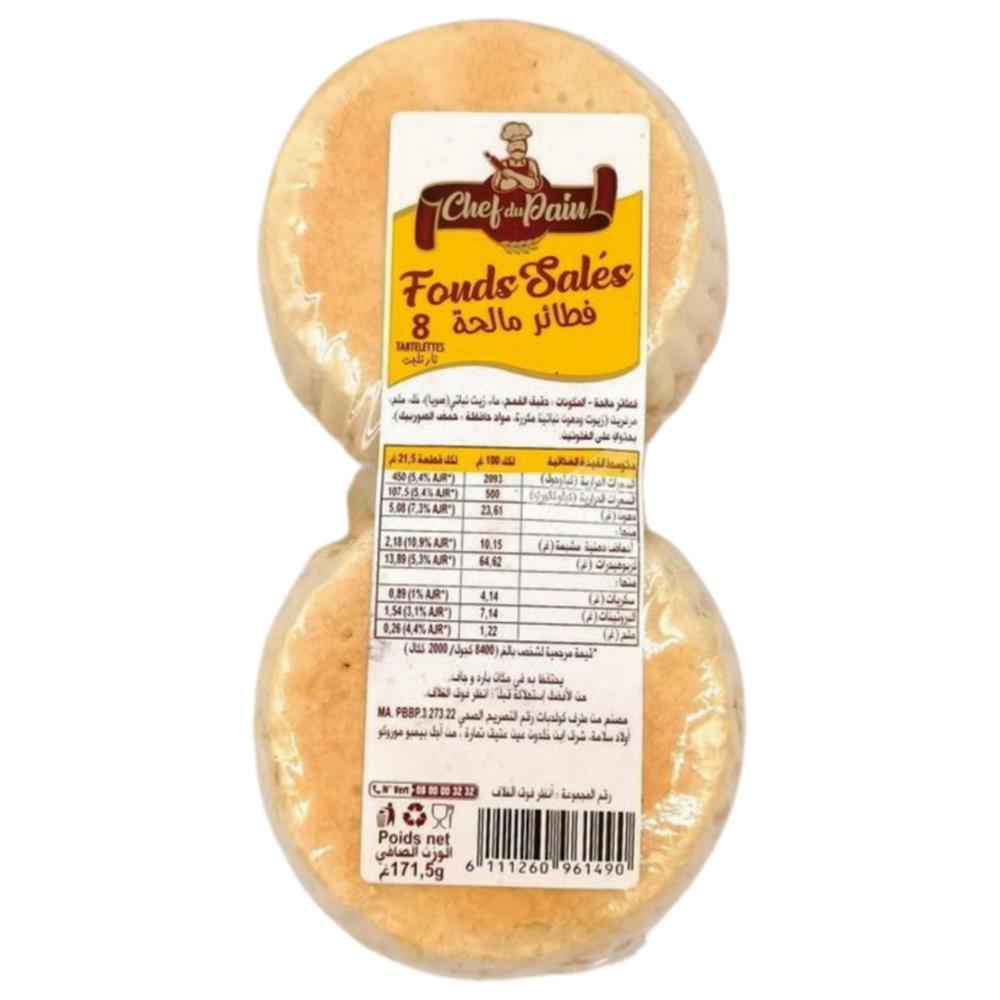 Fonds Salés Chef du Pain 8 Tartelettes 171,5g