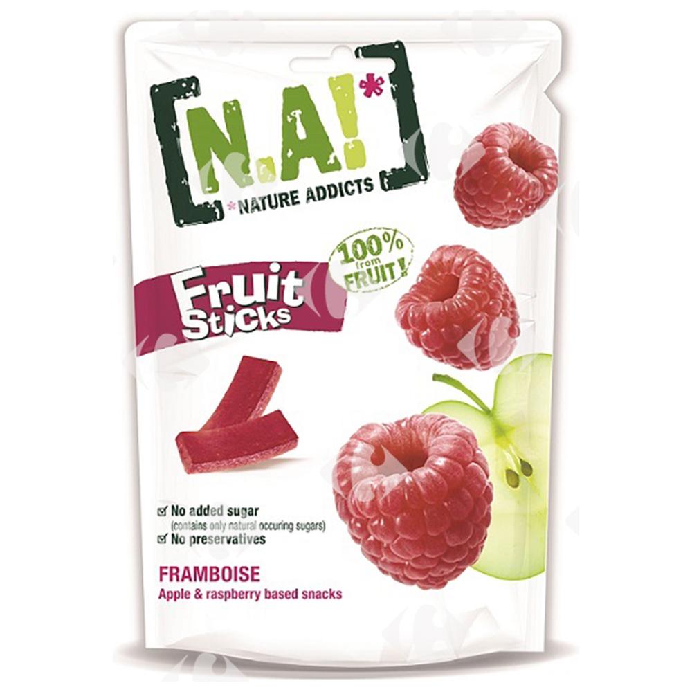 Gommes Fruit Sticks Framboise Sans Sucre Nature Addicts 35g