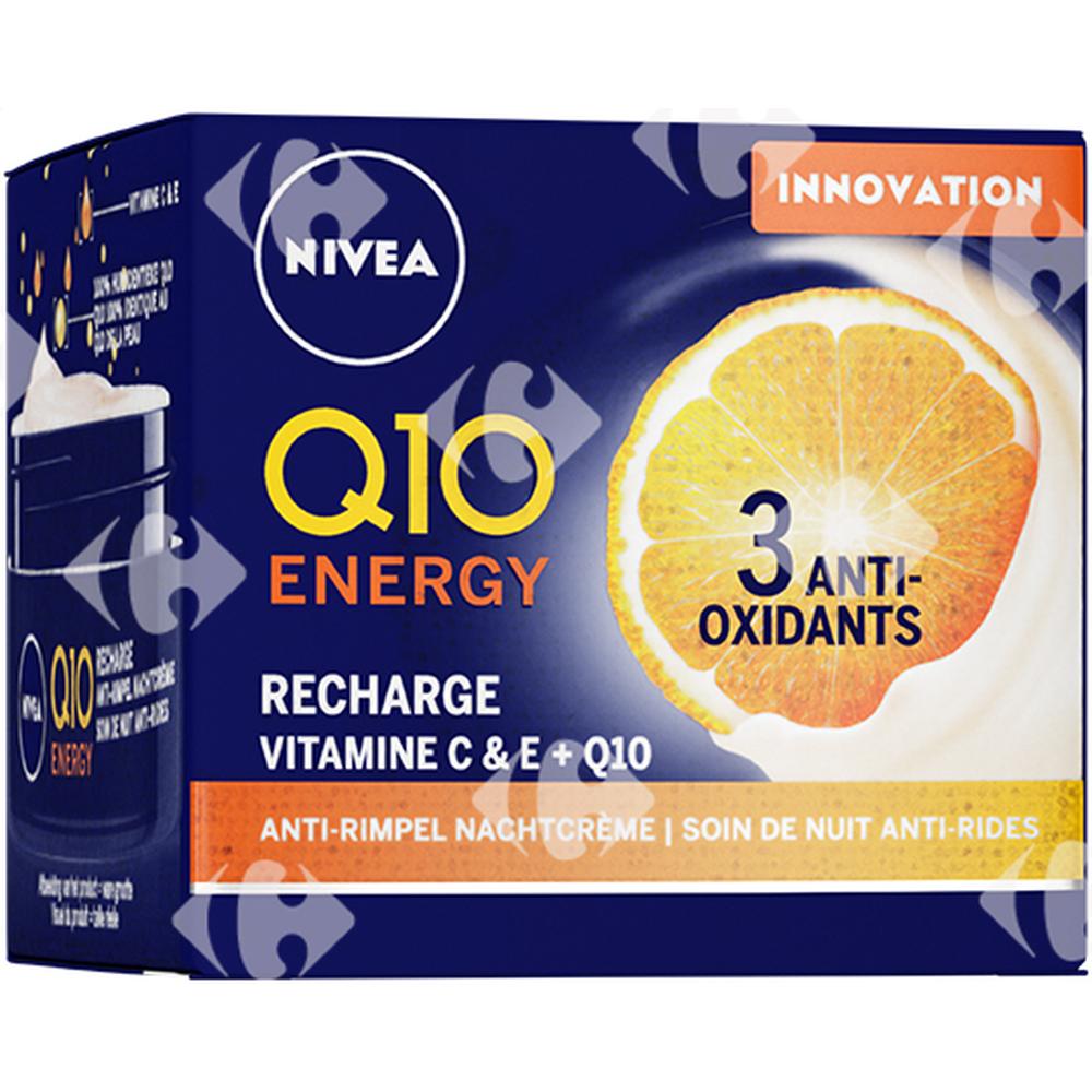 [657590] Crème Soin de Nuit Anti-Rides Q10 Vitamine C et E Nivea 50ml