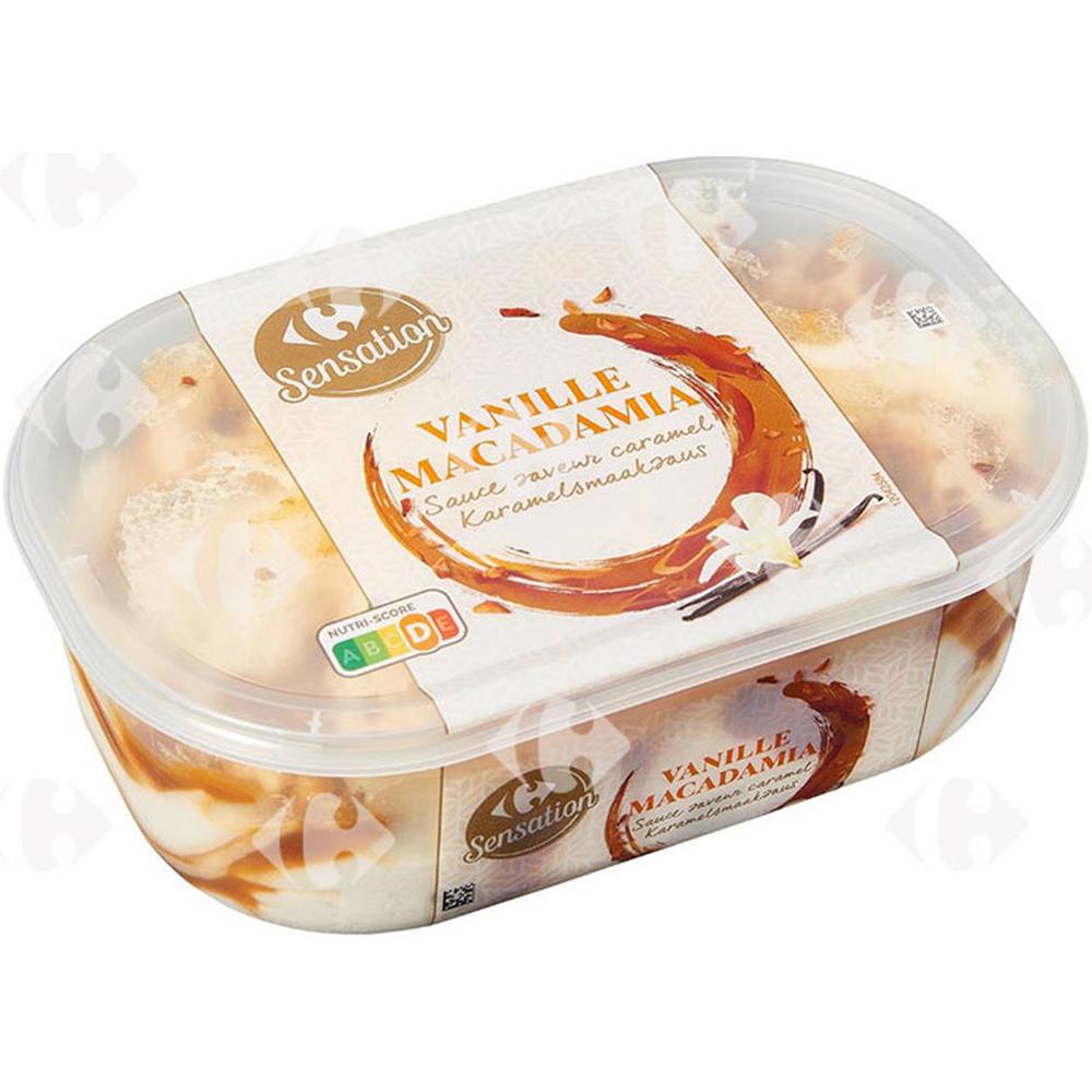 Crème Glacée Vanille Macadamia en bac Carrefour1L