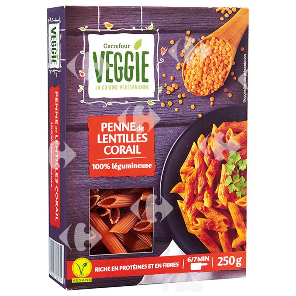 [626268] Penne de Lentilles Corail Carrefour Veggie 250g
